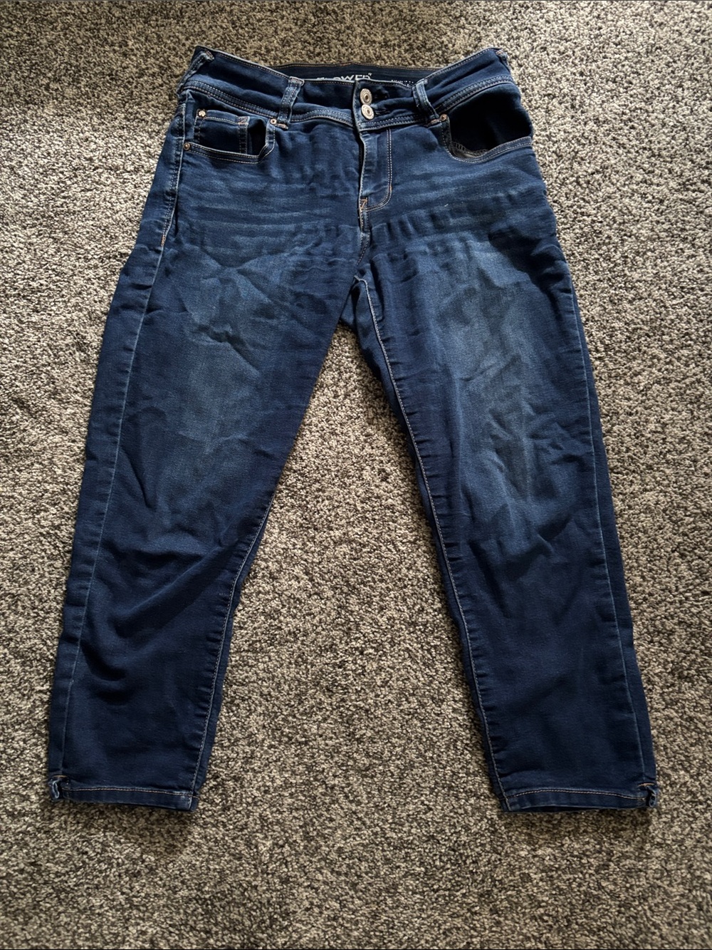 Women's juniors 7 wallflower denim capri pants cropped jeans